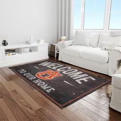 NCAA Auburn Tigers College Sport Basketball And Foolball Team Logo Rectangle Area Rug ATS35