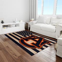 NCAA Auburn Tigers College Sport Basketball And Foolball Team Logo Rectangle Area Rug ATS43