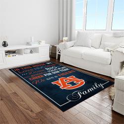 NCAA Auburn Tigers College Sport Basketball And Foolball Team Logo Rectangle Area Rug ATS46
