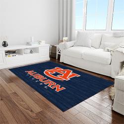 NCAA Auburn Tigers College Sport Basketball And Foolball Team Logo Rectangle Area Rug ATS50
