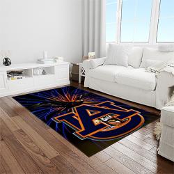 NCAA Auburn Tigers College Sport Basketball And Foolball Team Logo Rectangle Area Rug ATS51