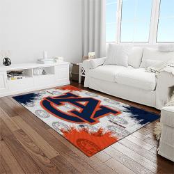 NCAA Auburn Tigers College Sport Basketball And Foolball Team Logo Rectangle Area Rug ATS54