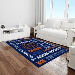 NCAA Auburn Tigers College Sport Basketball And Foolball Team Logo Rectangle Area Rug ATS55