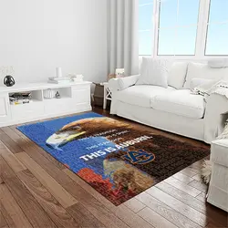 NCAA Auburn Tigers College Sport Basketball And Foolball Team Logo Rectangle Area Rug ATS57