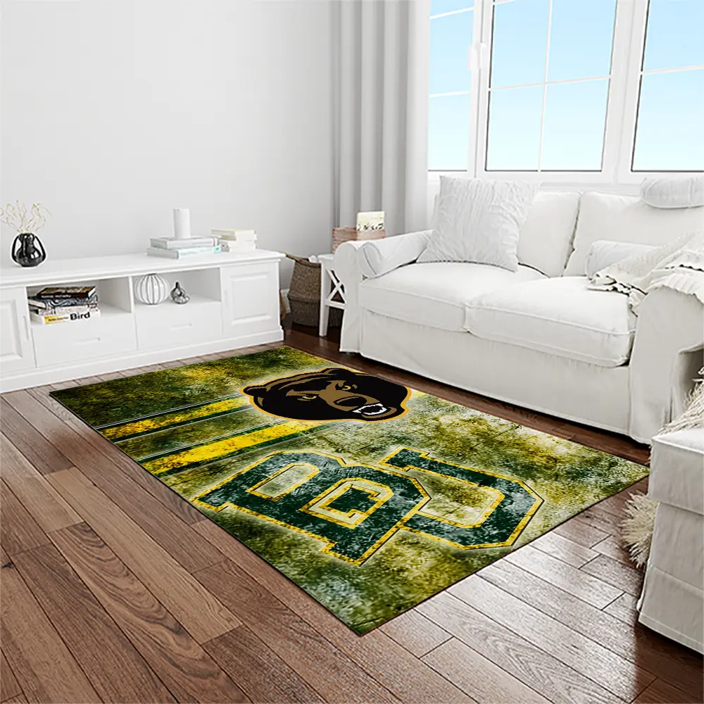 NCAA Baylor Bears Sport Basketball And Foolball Team Logo Rectangle Area Rug BB06