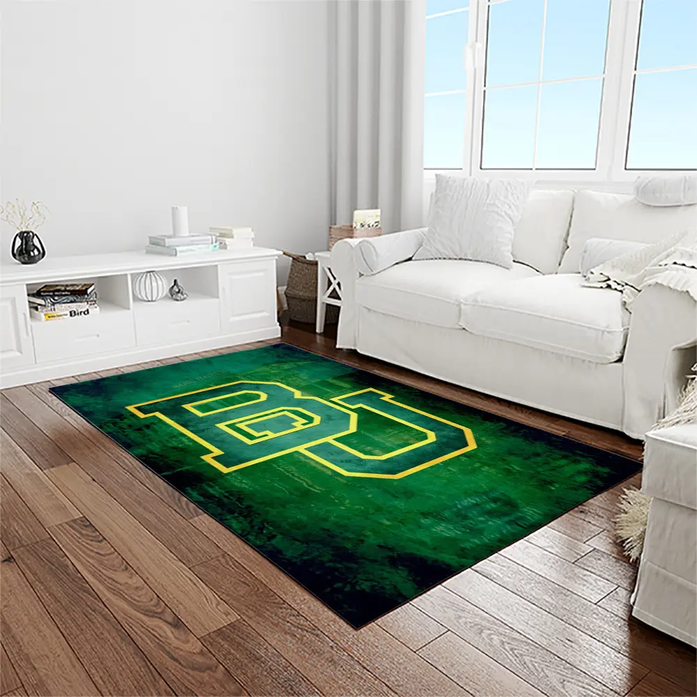 NCAA Baylor Bears Sport Basketball And Foolball Team Logo Rectangle Area Rug BB31
