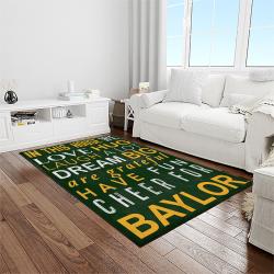 NCAA Baylor Bears Sport Basketball And Foolball Team Logo Rectangle Area Rug BB40