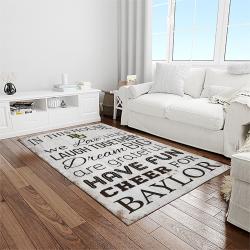 NCAA Baylor Bears Sport Basketball And Foolball Team Logo Rectangle Area Rug BB41