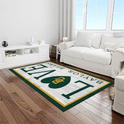 NCAA Baylor Bears Sport Basketball And Foolball Team Logo Rectangle Area Rug BB43