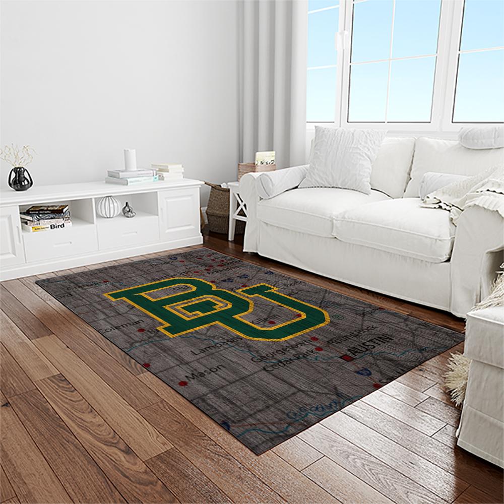 NCAA Baylor Bears Sport Basketball And Foolball Team Logo Rectangle Area Rug BB50