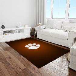 NCAA Clemson Tigers College Sport Basketball And Foolball Team Logo Rectangle Area Rug CT08