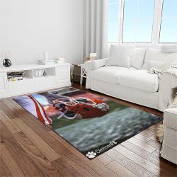NCAA Clemson Tigers College Sport Basketball And Foolball Team Logo Rectangle Area Rug CT13