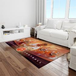 NCAA Clemson Tigers College Sport Basketball And Foolball Team Logo Rectangle Area Rug CT14