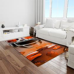 NCAA Clemson Tigers College Sport Basketball And Foolball Team Logo Rectangle Area Rug CT15