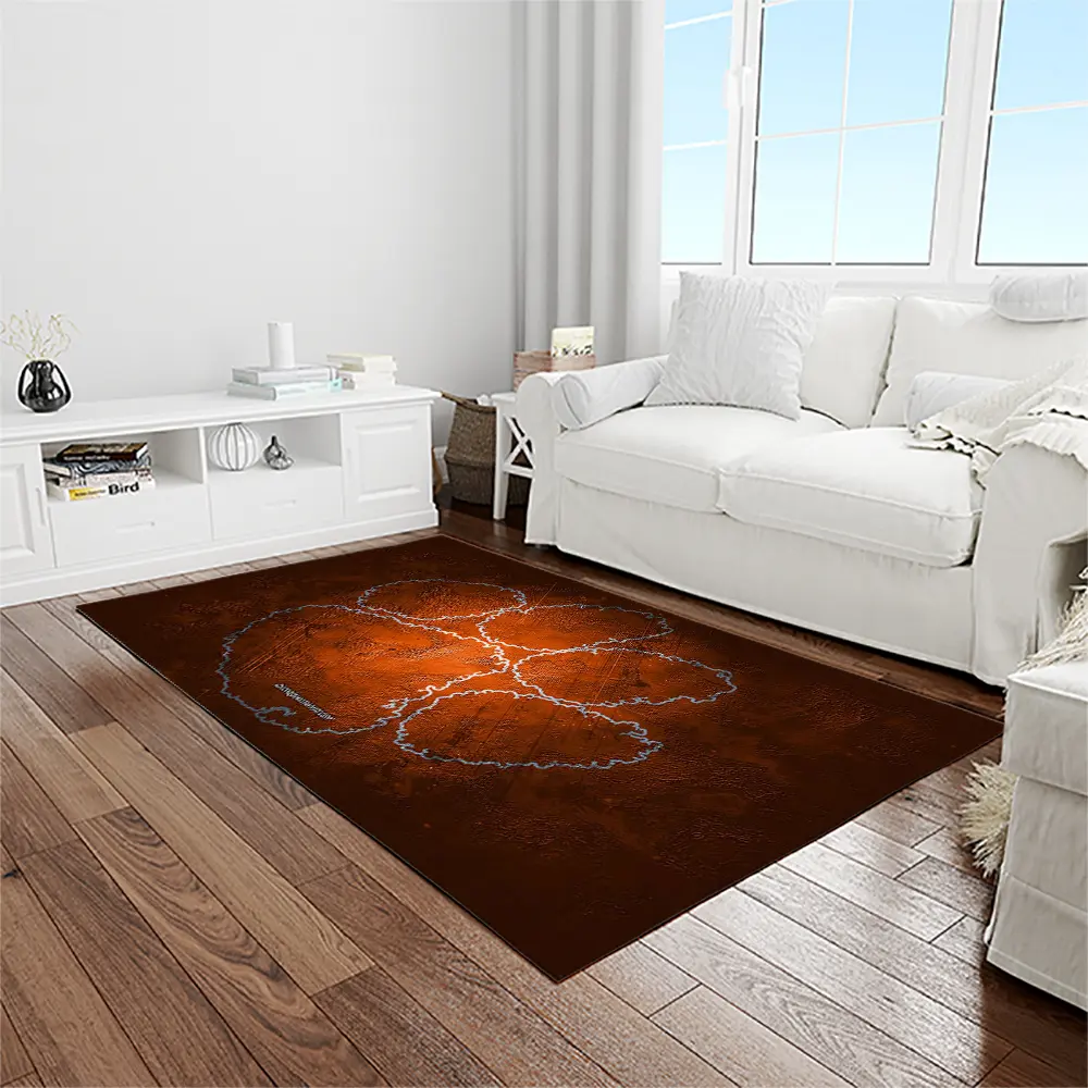 NCAA Clemson Tigers College Sport Basketball And Foolball Team Logo Rectangle Area Rug CT27