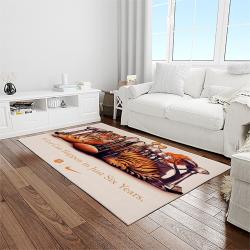 NCAA Clemson Tigers College Sport Basketball And Foolball Team Logo Rectangle Area Rug CT41