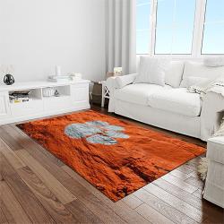 NCAA Clemson Tigers College Sport Basketball And Foolball Team Logo Rectangle Area Rug CT42