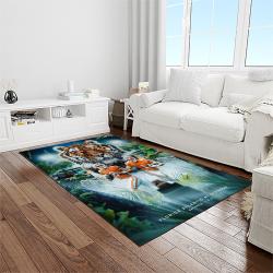 NCAA Clemson Tigers College Sport Basketball And Foolball Team Logo Rectangle Area Rug CT52