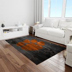 NCAA Clemson Tigers College Sport Basketball And Foolball Team Logo Rectangle Area Rug CT56