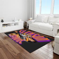 NCAA Clemson Tigers College Sport Basketball And Foolball Team Logo Rectangle Area Rug CT65
