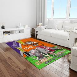 NCAA Clemson Tigers College Sport Basketball And Foolball Team Logo Rectangle Area Rug CT72