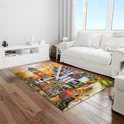 NCAA Clemson Tigers College Sport Basketball And Foolball Team Logo Rectangle Area Rug CT78