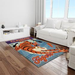 NCAA Clemson Tigers College Sport Basketball And Foolball Team Logo Rectangle Area Rug CT79