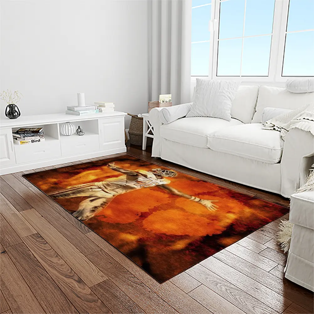 NCAA Clemson Tigers College Sport Basketball And Foolball Team Logo Rectangle Area Rug CT84