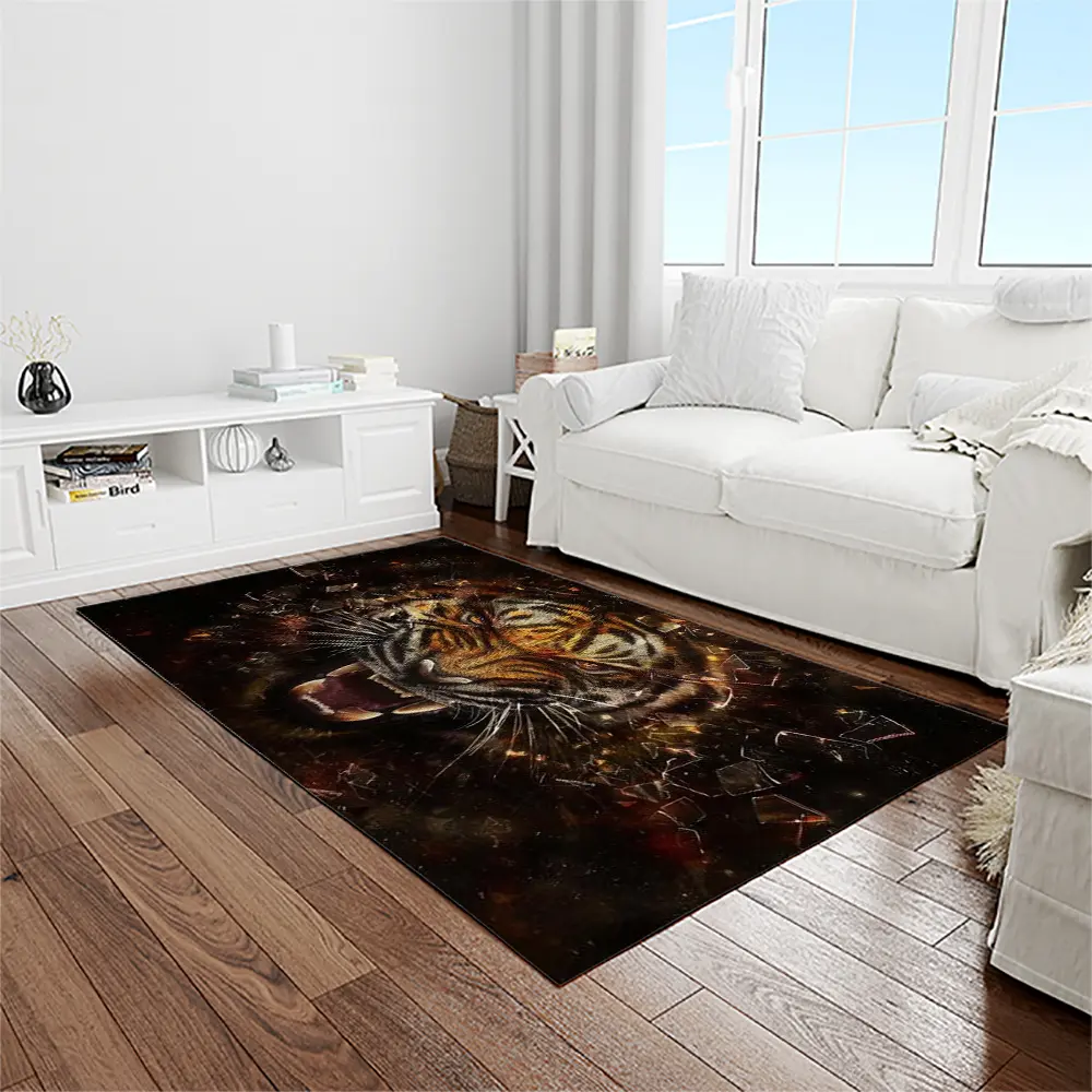NCAA Clemson Tigers College Sport Basketball And Foolball Team Logo Rectangle Area Rug CT87