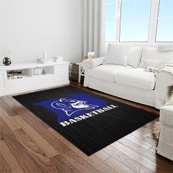 NCAA Duke Blue Devils College Sport Basketball And Foolball Team Logo Rectangle Area Rug DBS12