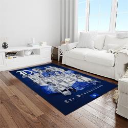 NCAA Duke Blue Devils College Sport Basketball And Foolball Team Logo Rectangle Area Rug DBS24