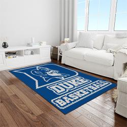 NCAA Duke Blue Devils College Sport Basketball And Foolball Team Logo Rectangle Area Rug DBS38