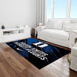 NCAA Duke Blue Devils College Sport Basketball And Foolball Team Logo Rectangle Area Rug DBS44