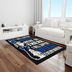 NCAA Duke Blue Devils College Sport Basketball And Foolball Team Logo Rectangle Area Rug DBS46