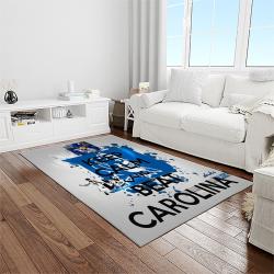 NCAA Duke Blue Devils College Sport Basketball And Foolball Team Logo Rectangle Area Rug DBS47