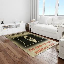 NCAA Duke Blue Devils College Sport Basketball And Foolball Team Logo Rectangle Area Rug DBS49