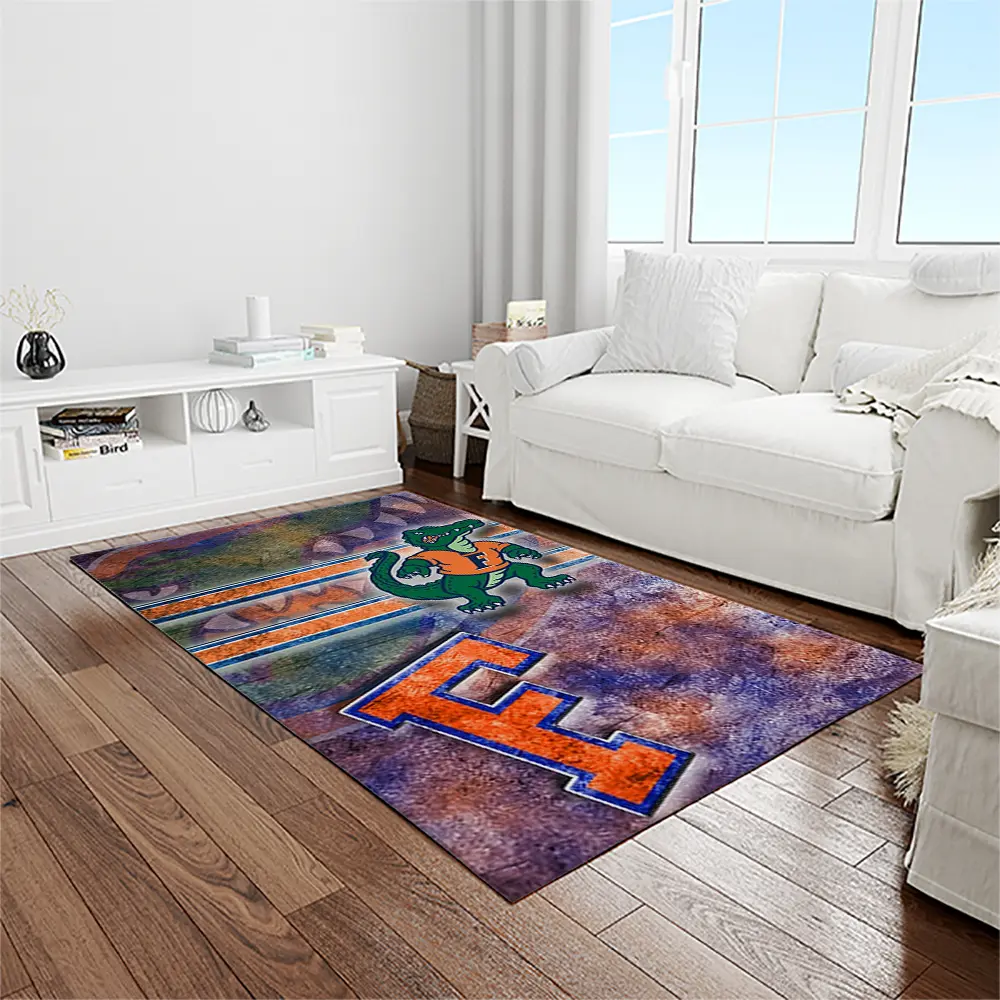 NCAA Florida Gators College Sport Basketball And Foolball Team Logo Rectangle Area Rug FG07