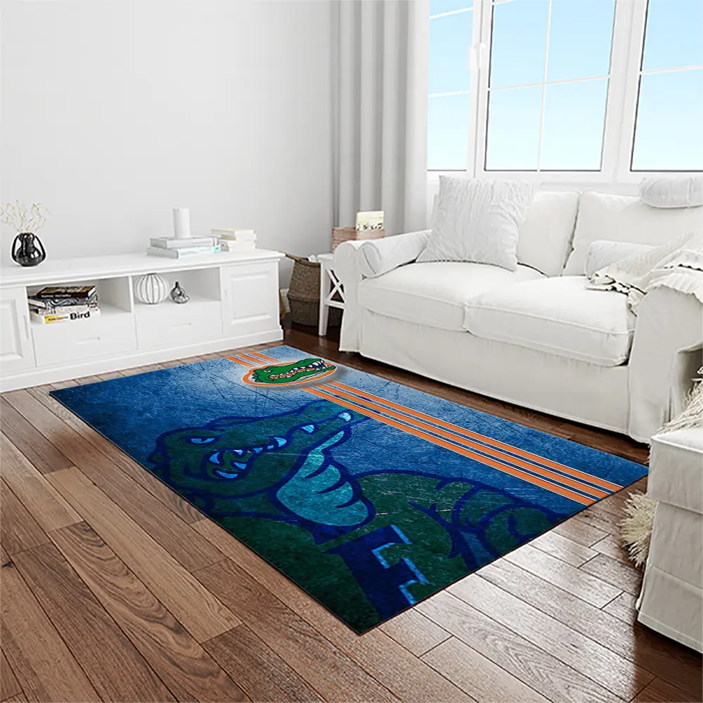 NCAA Florida Gators College Sport Basketball And Foolball Team Logo Rectangle Area Rug FG15