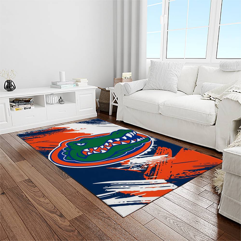 NCAA Florida Gators College Sport Basketball And Foolball Team Logo Rectangle Area Rug FG16