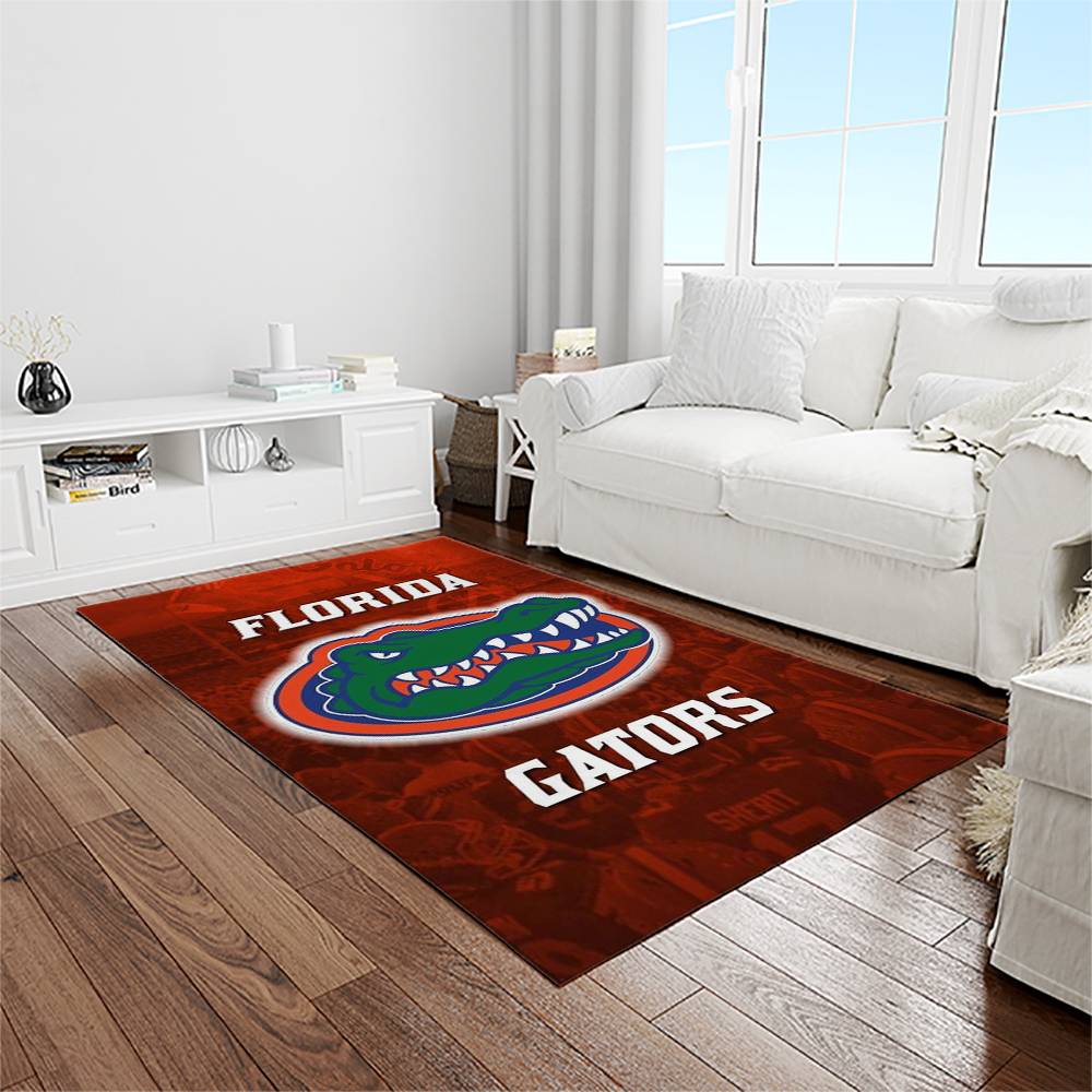NCAA Florida Gators College Sport Basketball And Foolball Team Logo Rectangle Area Rug FG20