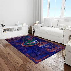 NCAA Florida Gators College Sport Basketball And Foolball Team Logo Rectangle Area Rug FG23