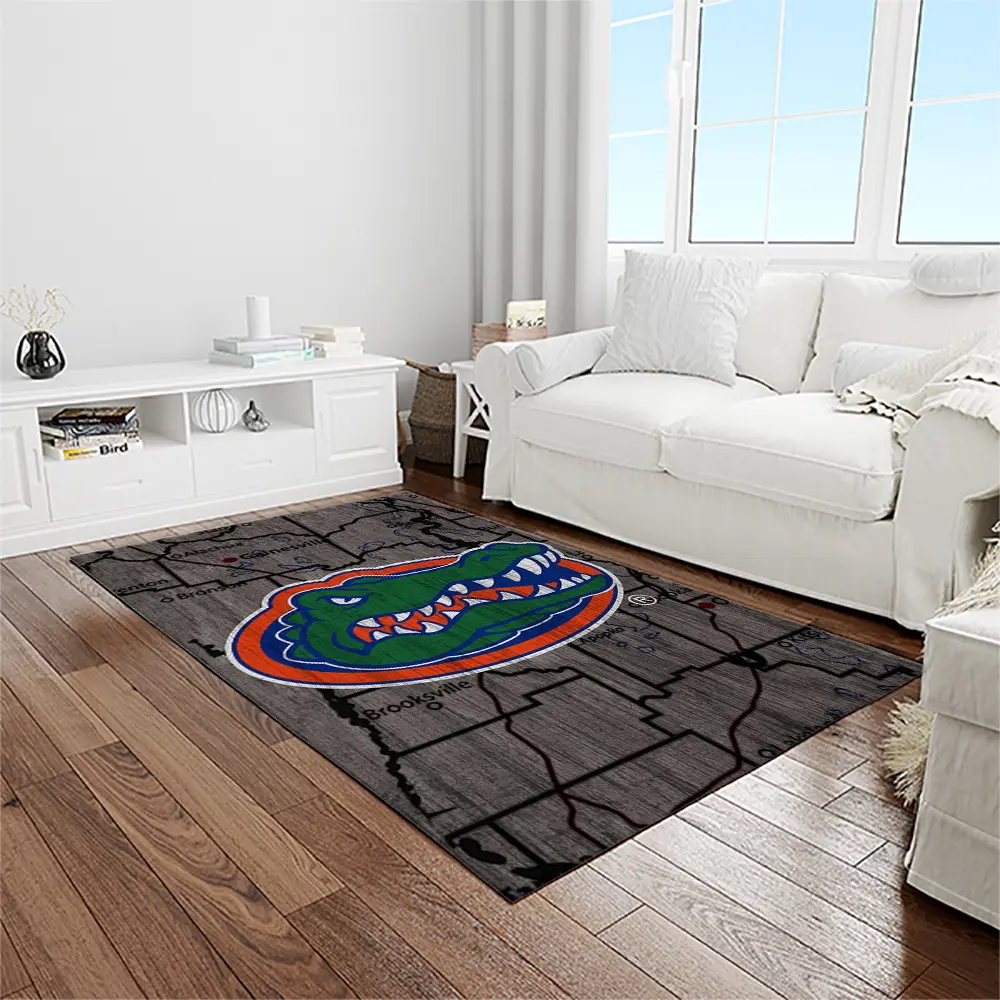 NCAA Florida Gators College Sport Basketball And Foolball Team Logo Rectangle Area Rug FG34