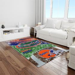 NCAA Florida Gators College Sport Basketball And Foolball Team Logo Rectangle Area Rug FG35