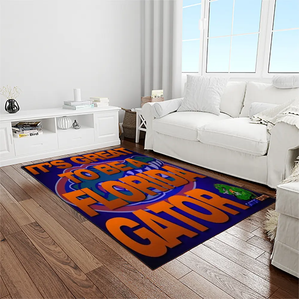 NCAA Florida Gators College Sport Basketball And Foolball Team Logo Rectangle Area Rug FG40