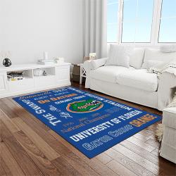 NCAA Florida Gators College Sport Basketball And Foolball Team Logo Rectangle Area Rug FG44