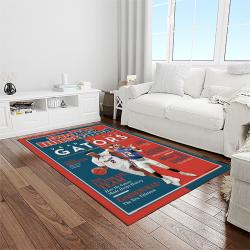 NCAA Florida Gators College Sport Basketball And Foolball Team Logo Rectangle Area Rug FG45