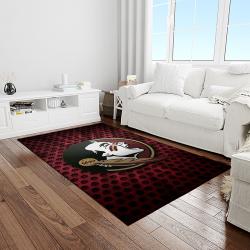 NCAA Florida State Seminoles Sport Basketball And Foolball Team Logo Rectangle Area Rug FSS10