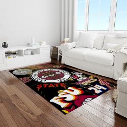 NCAA Florida State Seminoles Sport Basketball And Foolball Team Logo Rectangle Area Rug FSS12