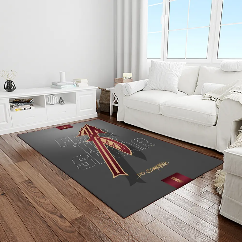NCAA Florida State Seminoles Sport Basketball And Foolball Team Logo Rectangle Area Rug FSS14