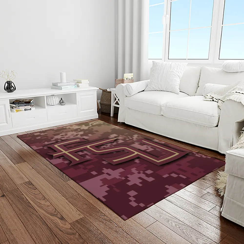 NCAA Florida State Seminoles Sport Basketball And Foolball Team Logo Rectangle Area Rug FSS19